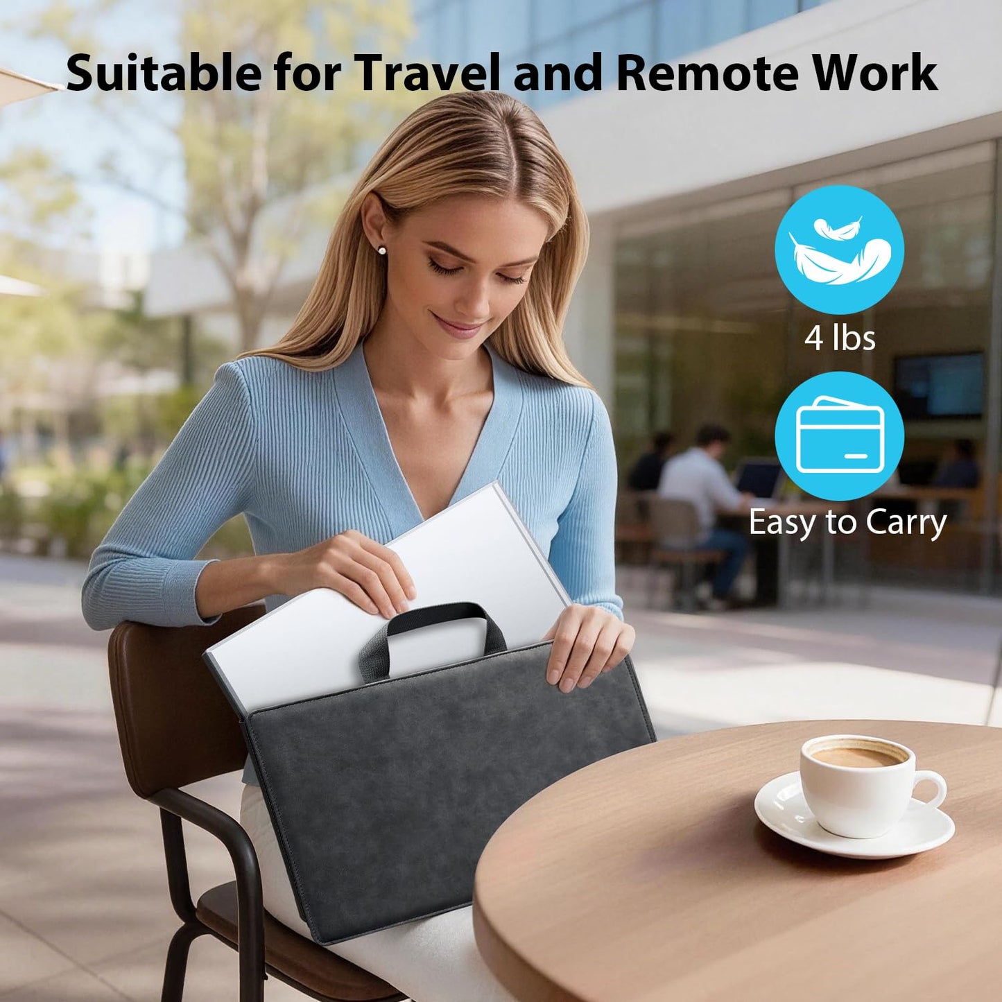 15.6'' Laptop Triple Screen Extender One Cable Connection, 1080P FHD IPS Portable Dual Monitor with Speaker, Ultra-Slim Travel Monitor for 13-17.3" Laptops, Compatible with MacOS, Windows, Android